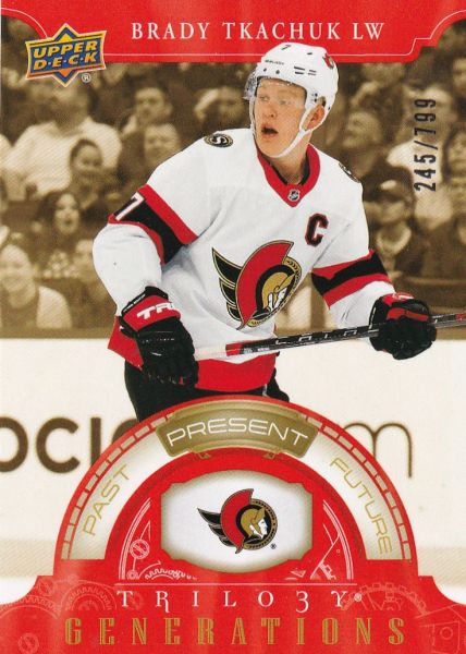 insert karta BRADY TKACHUK 22-23 Trilogy Generations Present Red /799